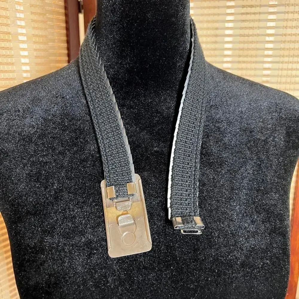 Vintage Disco Silver Fish Scale Belt/Choker Necklace